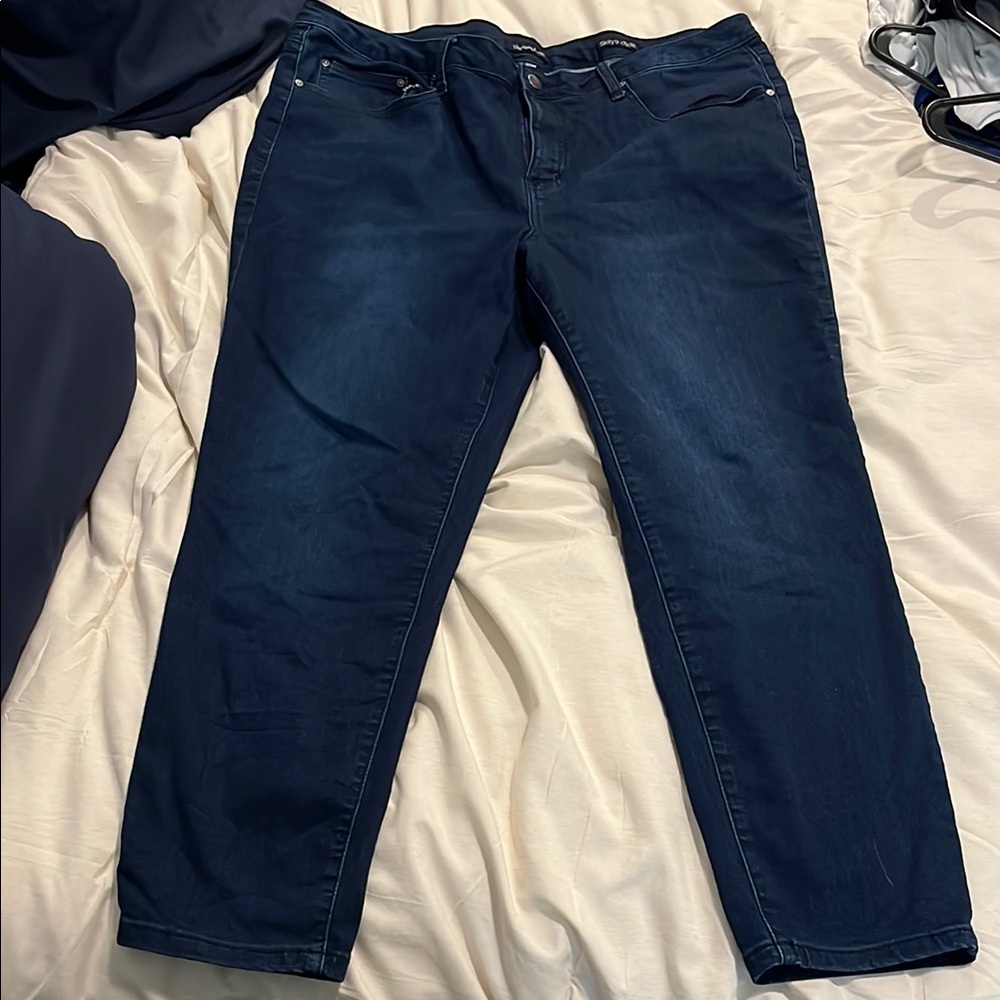 Women's Blue Skinny Ankle Jeans